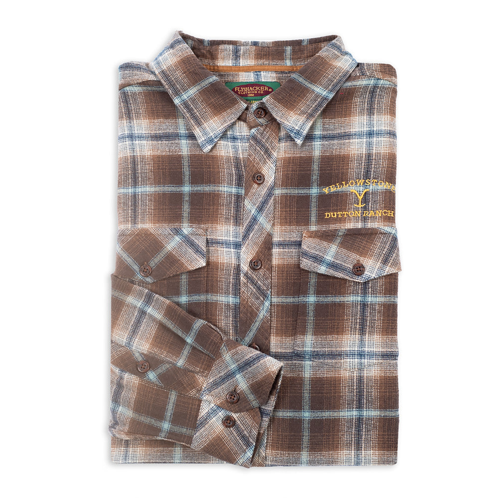 Yellowstone Embroidered The Original Flyshacker Plaid Flannel Shirt
