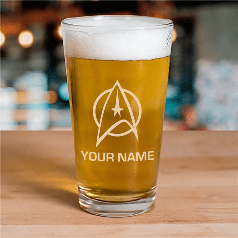 Star Trek: The Original Series Delta Personalized Laser Engraved Pint Glass