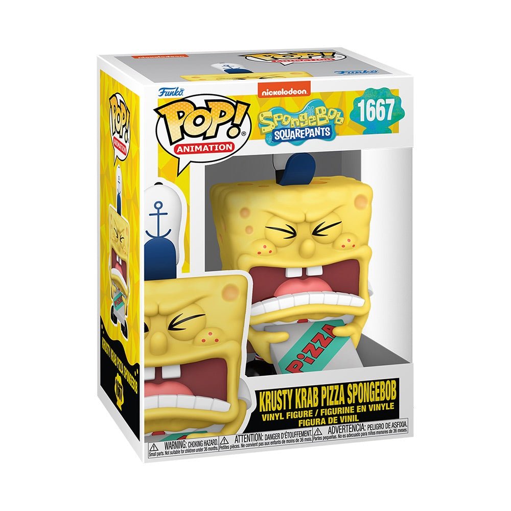 SpongeBob SquarePants 25th Anniversary SpongeBob with Pizza Funko Pop!  Figure – Paramount Shop