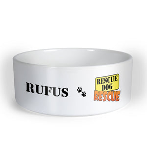 The Late Show with Stephen Colbert Rescue Dog Rescue Personalized Small Pet Bowl
