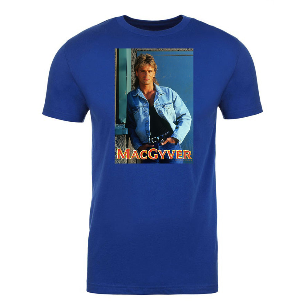 MacGyver Original Series 80's Heart Throb Design Adult Short Sleeve T-Shirt