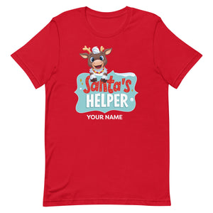 Reindeer in Here Santa's Helpers Personalized Adult T-Shirt
