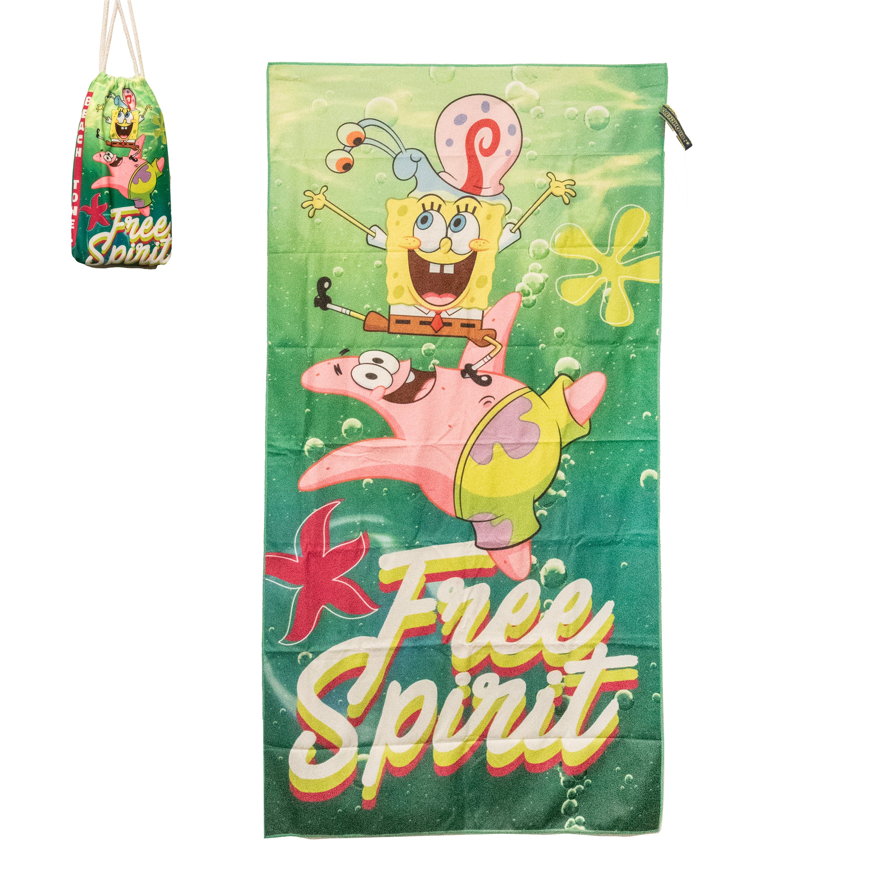 SpongeBob and Patrick Free Spirit Beach Towel