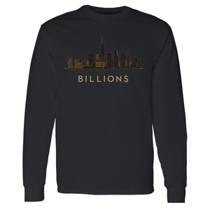 Billions Cityscape Adult Long Sleeve T-Shirt