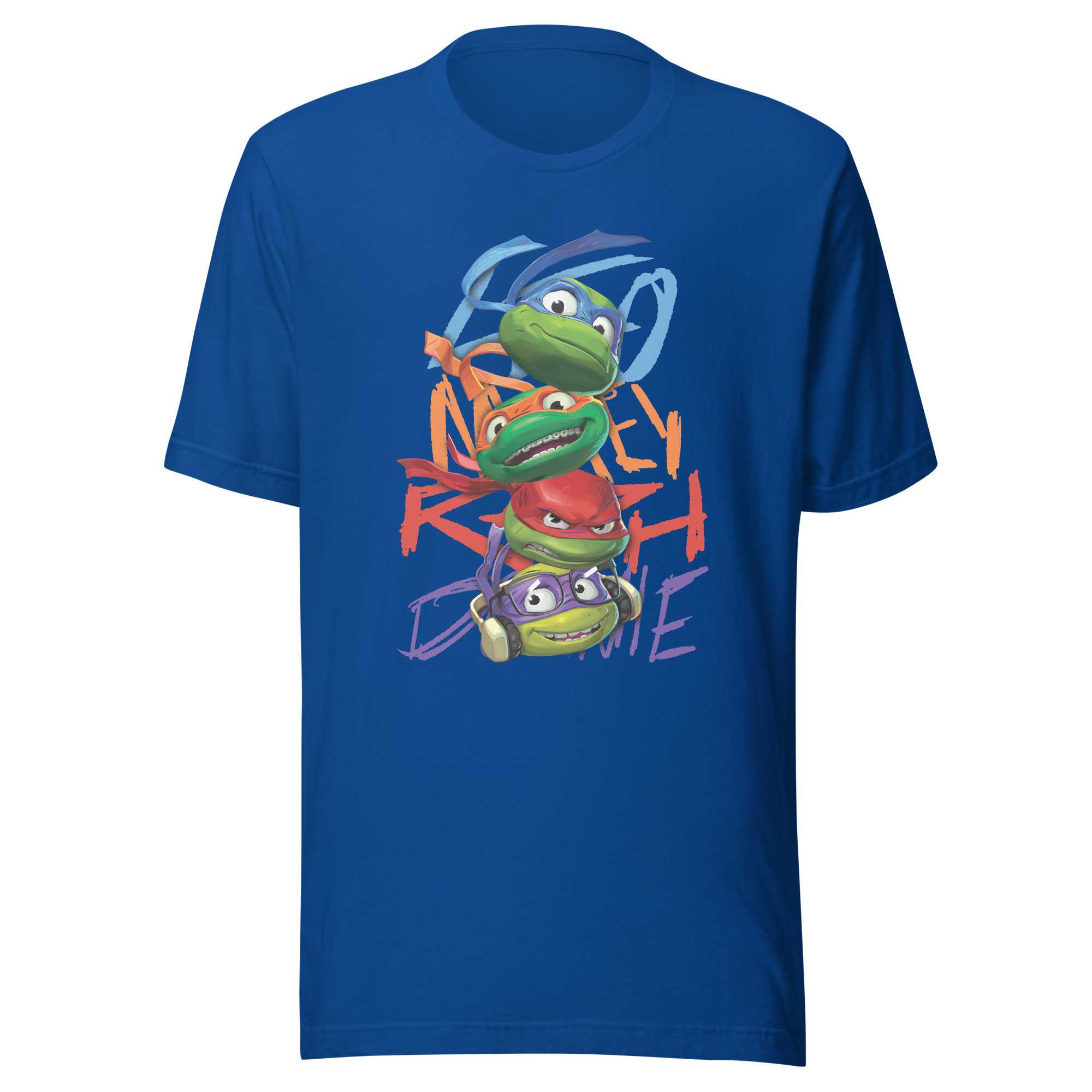 Teenage Mutant Ninja Turtles: Mutant Mayhem Faces Adult Short Sleeve T-Shirt True Royal / L