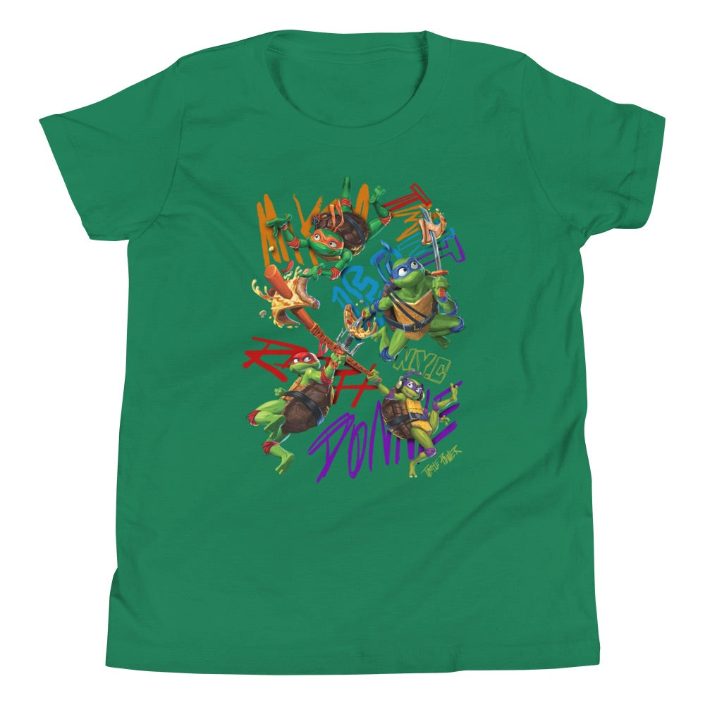 Teenage Mutant Ninja Turtles: Mutant Mayhem Pizza Kids T-Shirt Kelly / XL