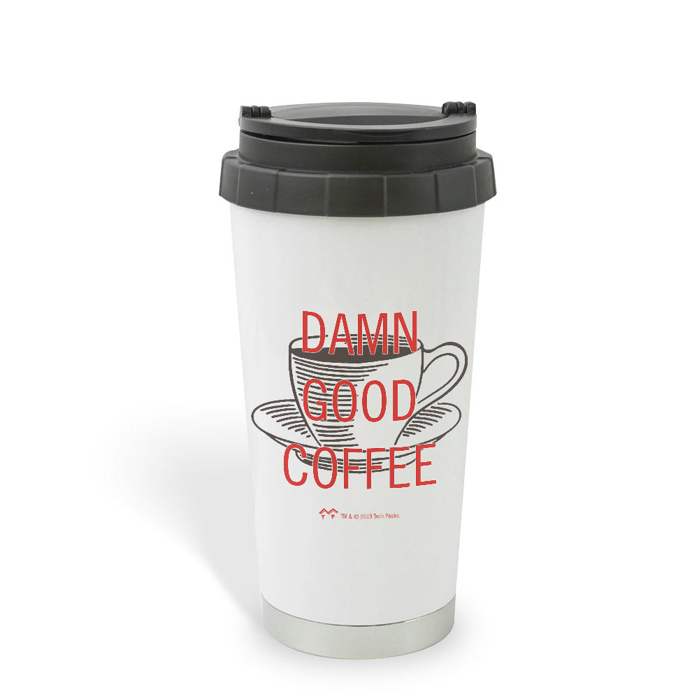 Twin Peaks Damn Good Coffee Cup 16 oz Stainless Steel Thermal