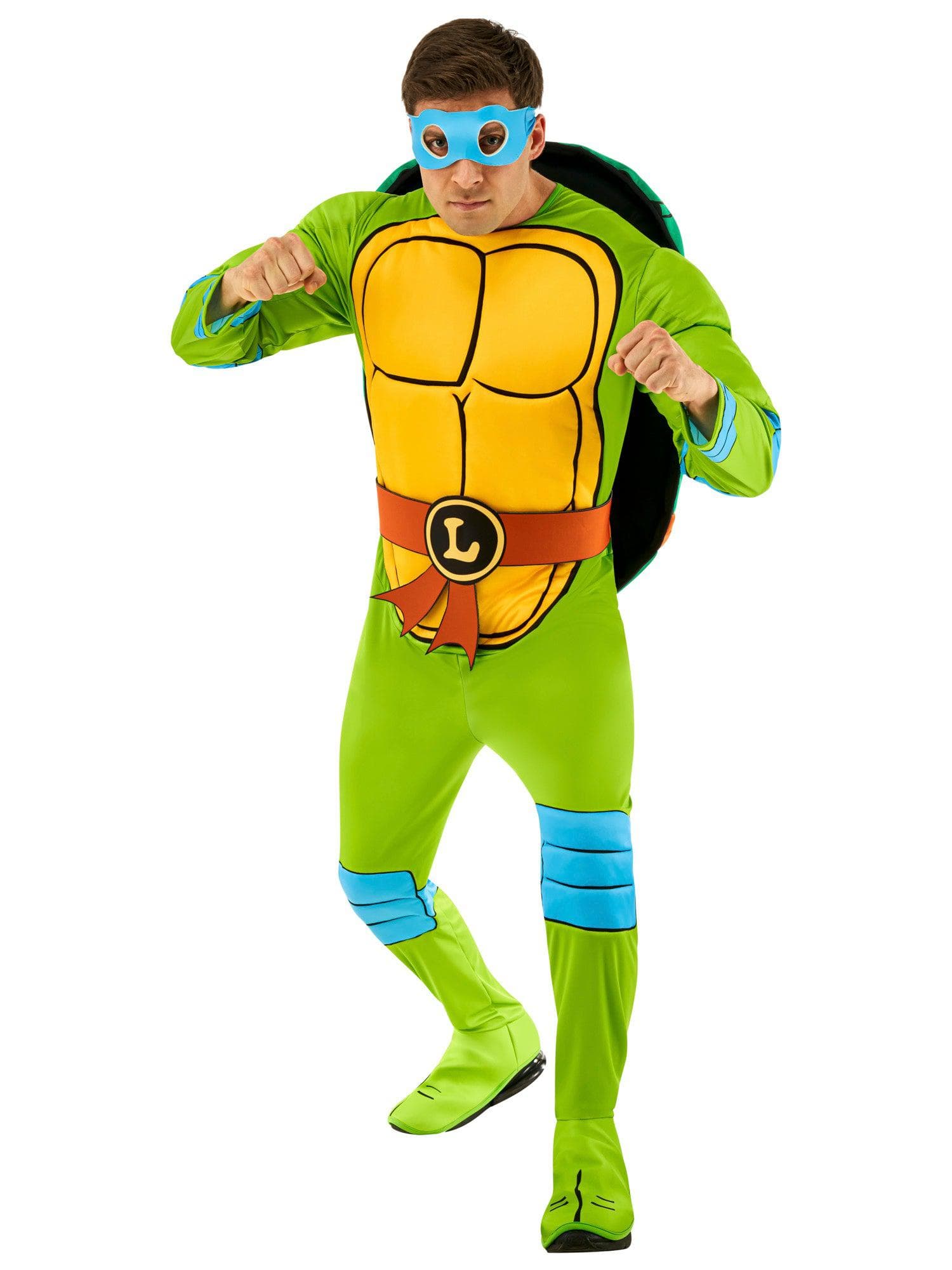 Nickelodeon Teenage Mutant Ninja Turtles Mens Green Leonardo Costume T-Shirt