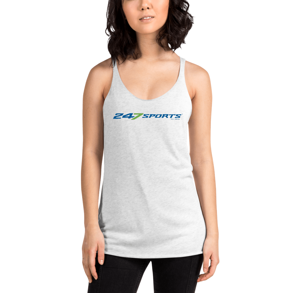 247 Sports Logo Women's Tri - Blend Racerback Tank Top - Paramount Shop