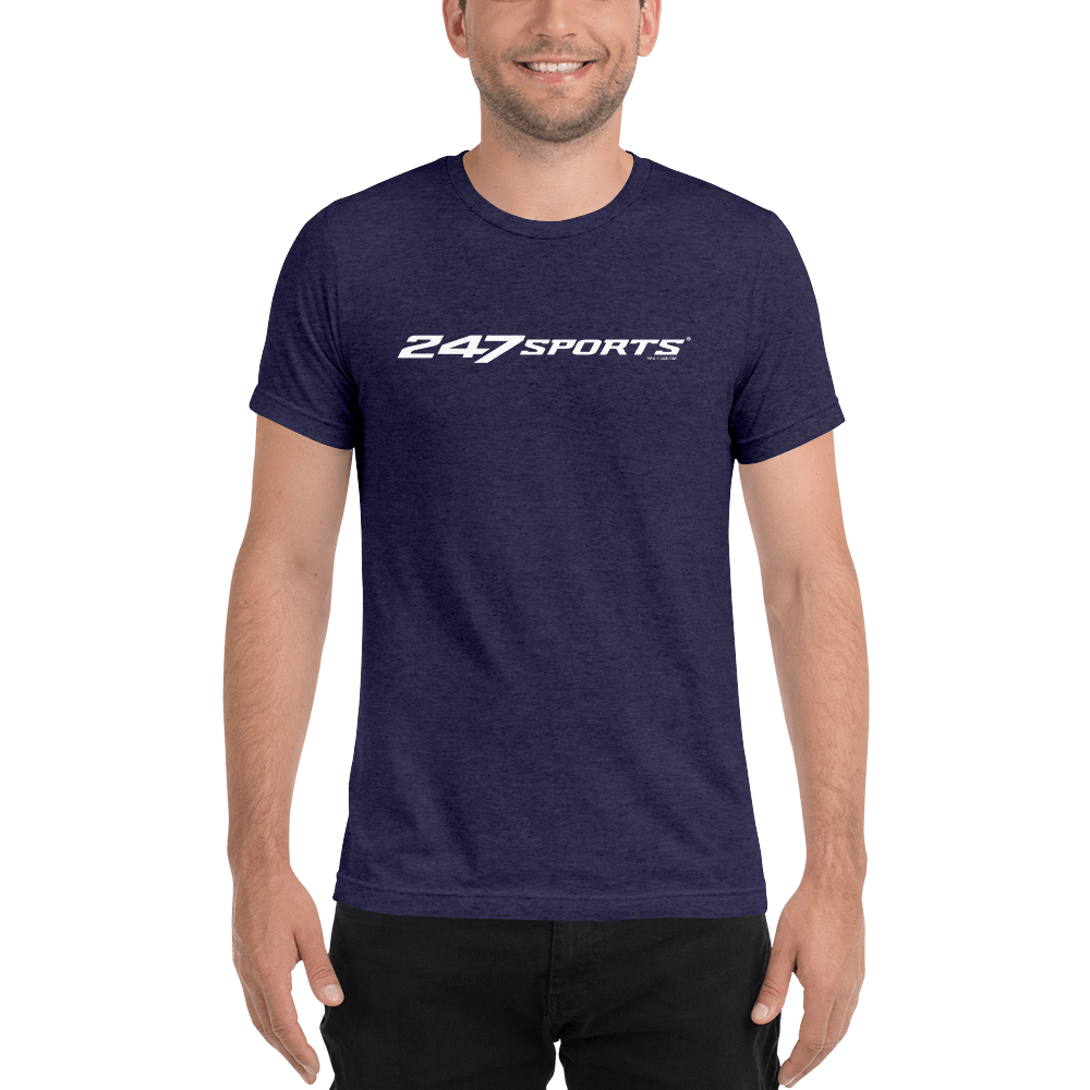 247 Sports White Logo Unisex Tri - Blend T - Shirt - Paramount Shop