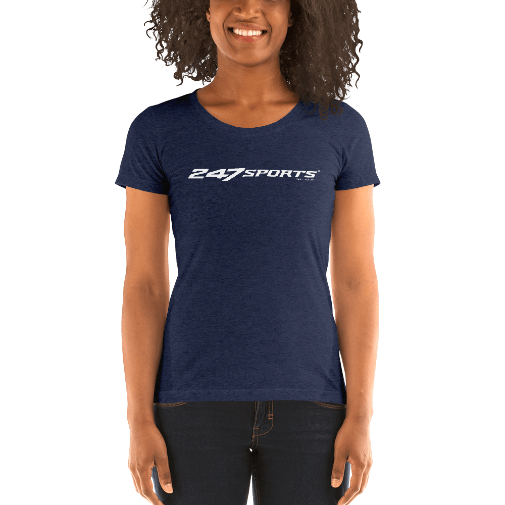 247 Sports White Logo Women's Tri - Blend Short Sleeve T - Shirt - Paramount Shop