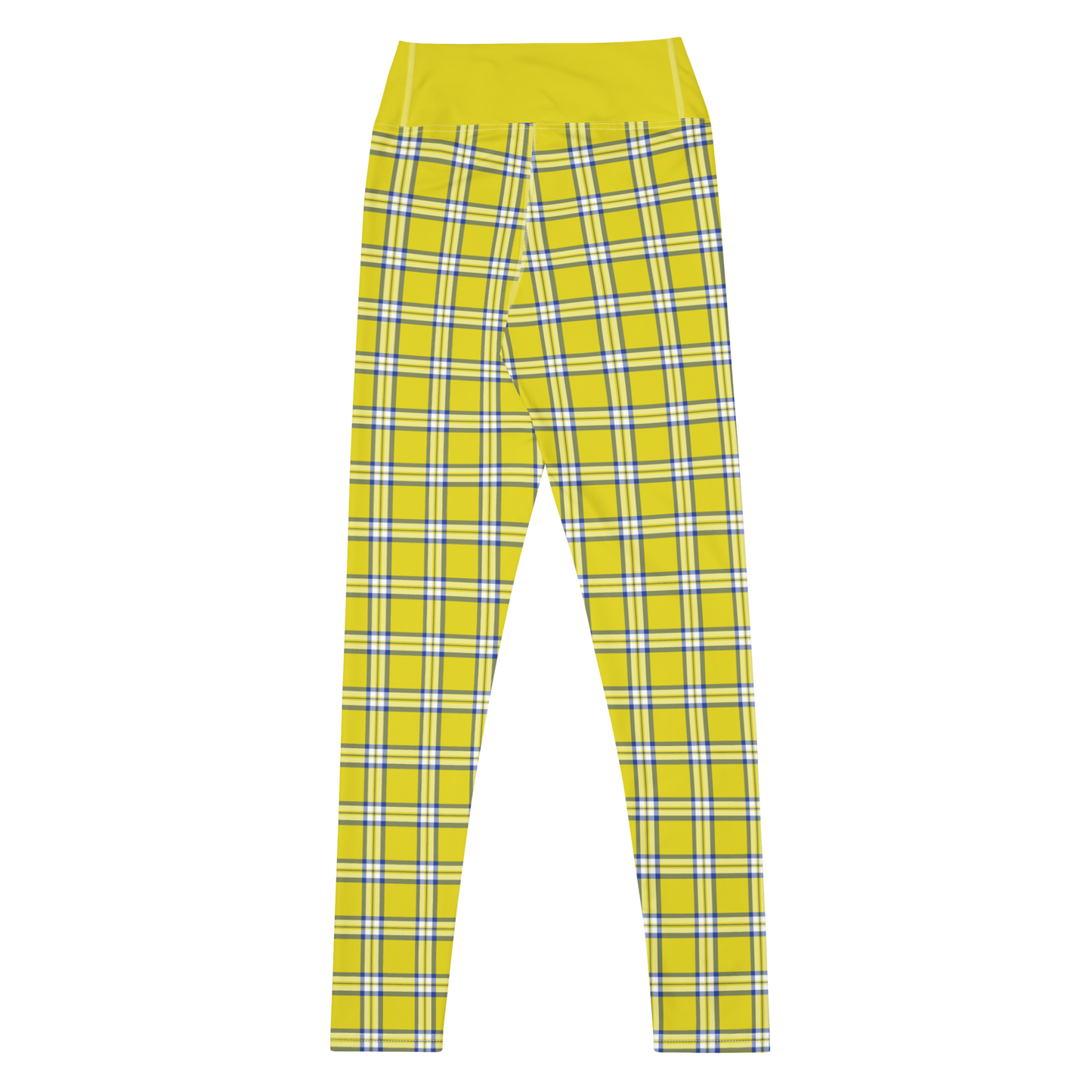 Clueless Pantalón de cintura alta a cuadros amarillo Leggings