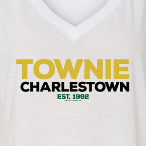 City on a Hill Charlestown Townie Women's Relaxed V-Neck T-Shirt