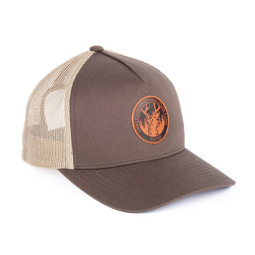 Fire Country As Seen On Leather Patch Trucker Hat