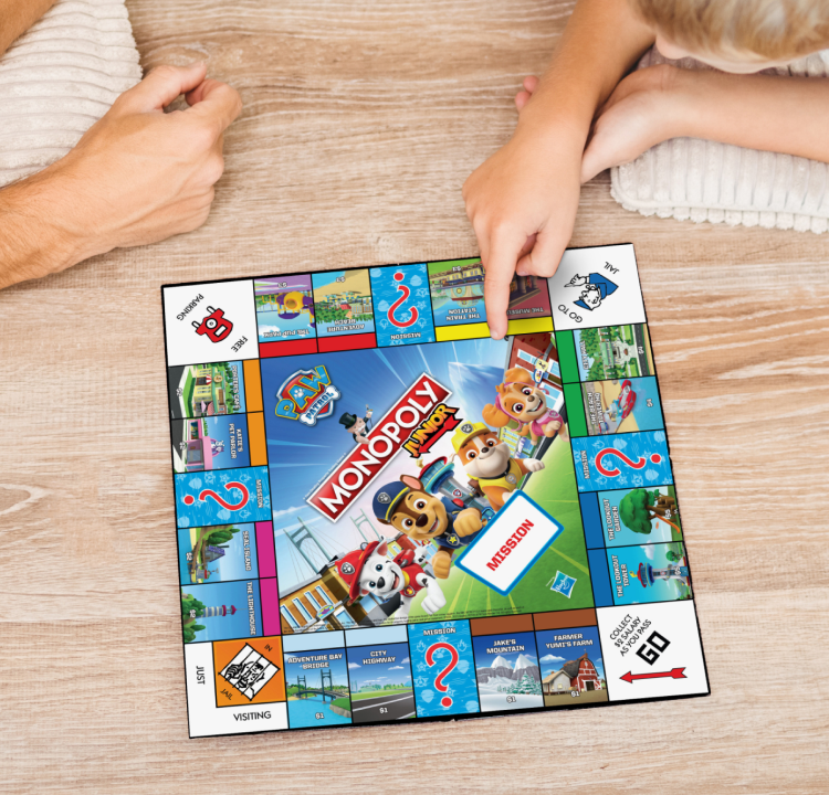 <p>BE THE FIRST TO OWN THE NEW MONOPOLY JR®: PAW PATROL BOARD GAME</p>