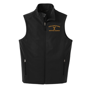 "As Seen On" Yellowstone Ranch Dutton Logo Gilet à coquille souple Core