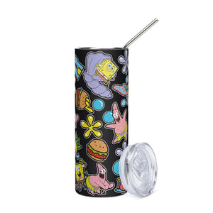 SpongeBob Squarepants Characters Stainless Steel Tumbler with Straw