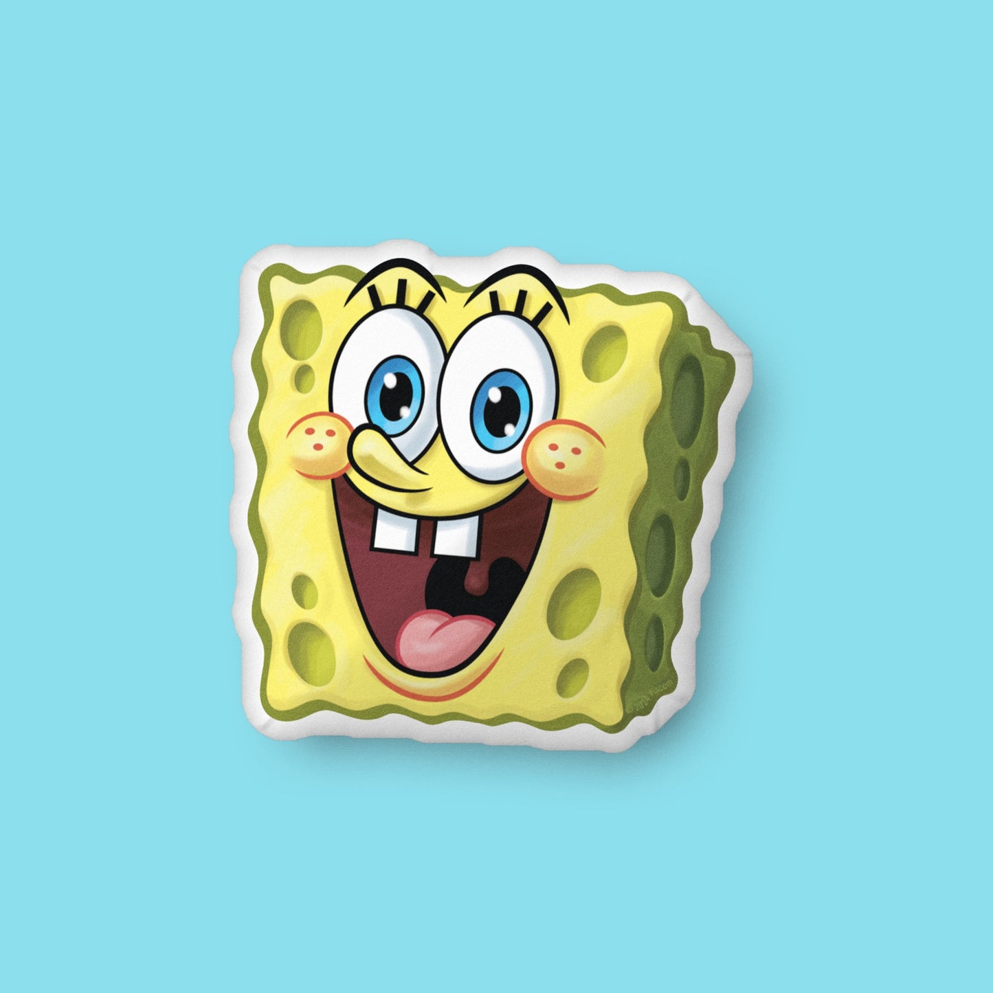 SpongeBob Schwammkopf Lächelndes Gesicht Kissen