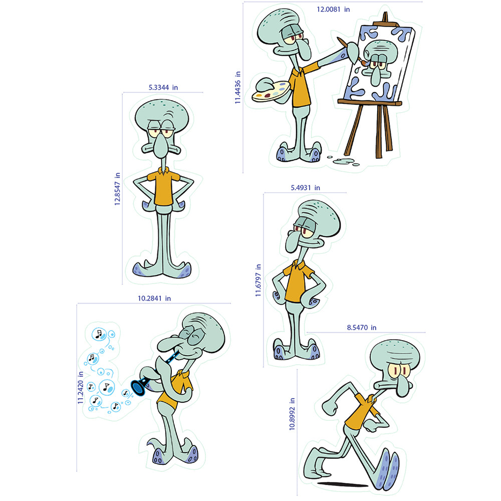 Spongebob Squarepants Mur de Squidward Autocollants