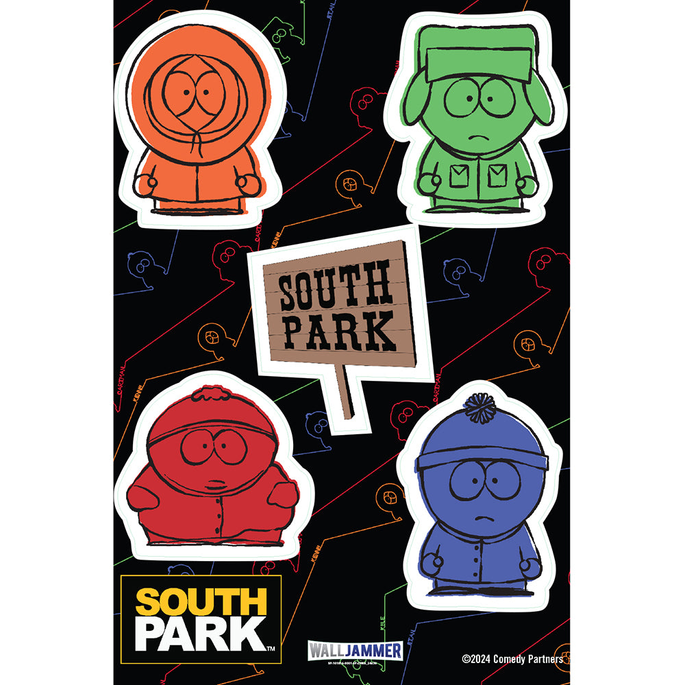 South Park Boys Wall Sticker Sheet