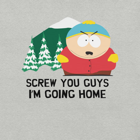 South Park Cartman Screw You Guys Grey Adultos Camiseta de manga corta