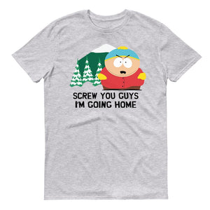 South Park Cartman Screw You Guys Grey Adultos Camiseta de manga corta