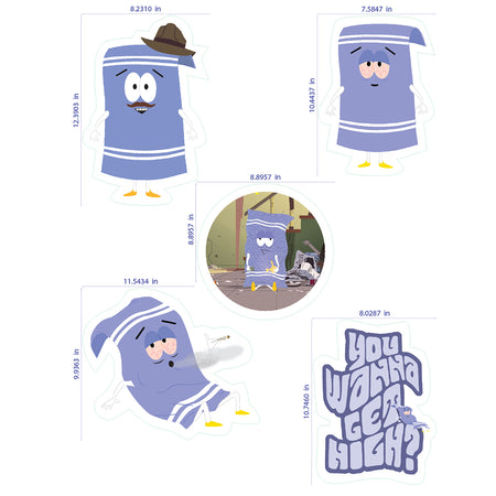 South Park Feuille d'autocollants muraux Towelie High