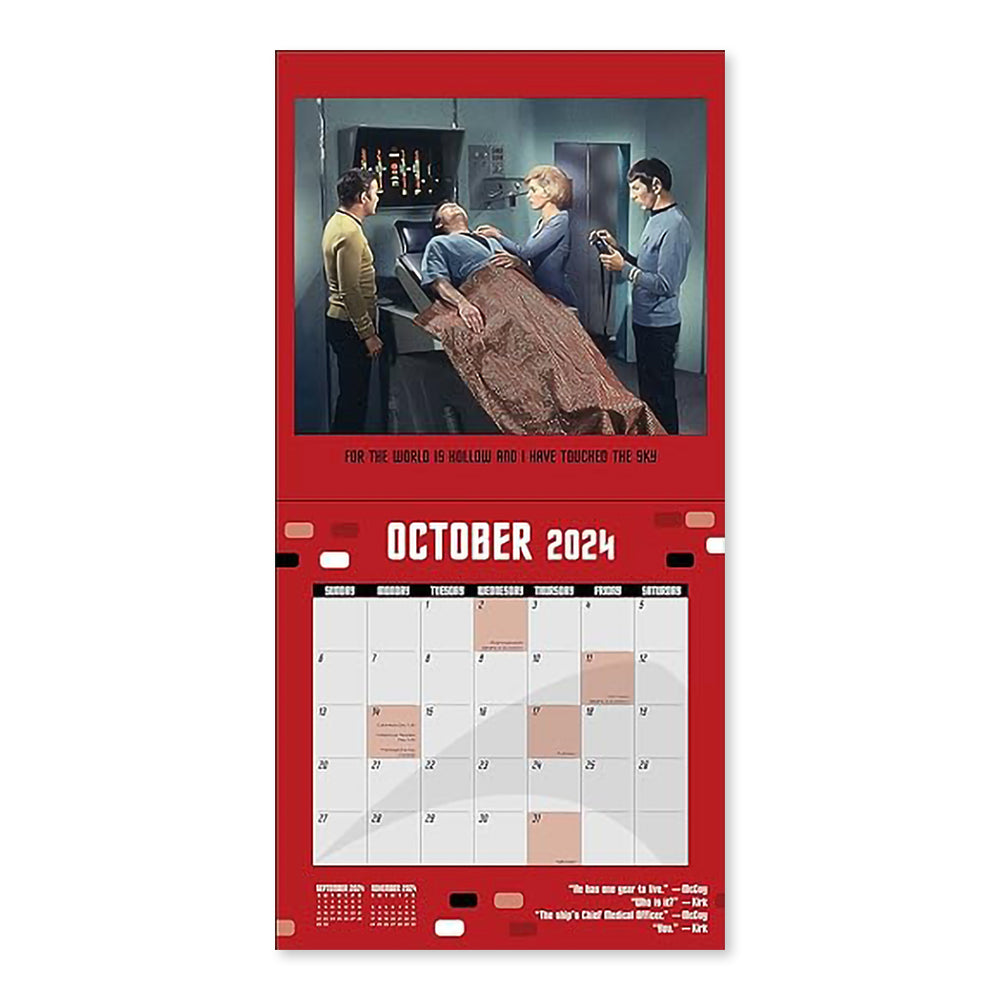 Star Trek Calendario de pared 2024 La serie original Paramount Shop