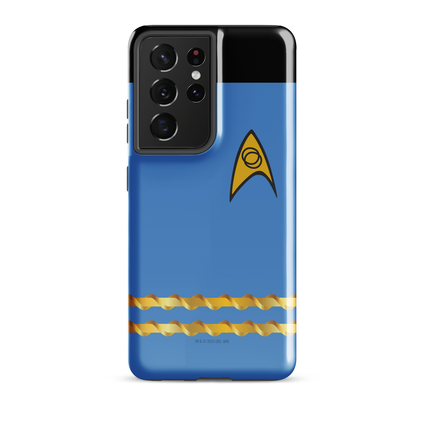 Star Trek Funda de teléfono resistente con rango de mando de la Flota Estelar Azul - Samsung