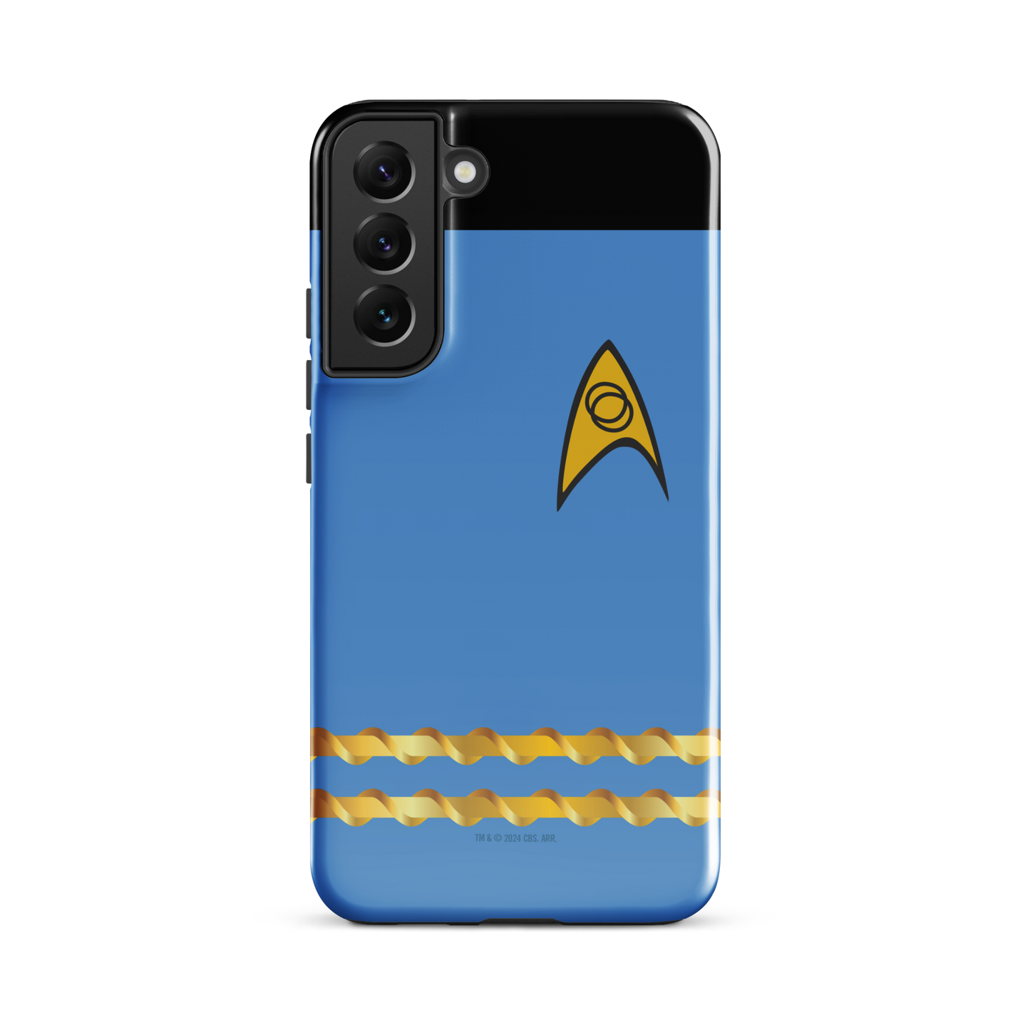 Star Trek Funda de teléfono resistente con rango de mando de la Flota Estelar Azul - Samsung