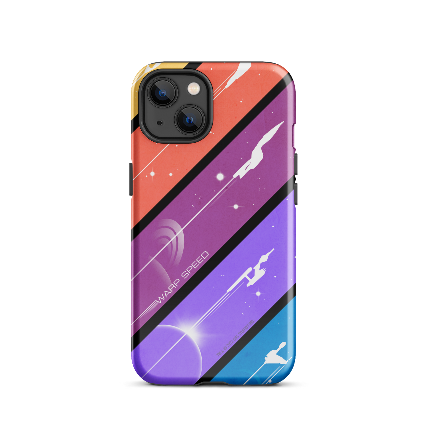 Star Trek Funda de teléfono resistente Color Block Warp Speed - iPhone