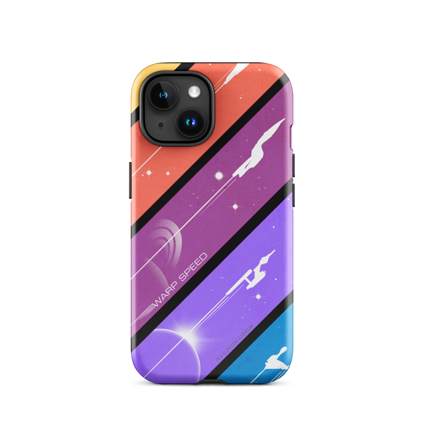 Star Trek Funda de teléfono resistente Color Block Warp Speed - iPhone
