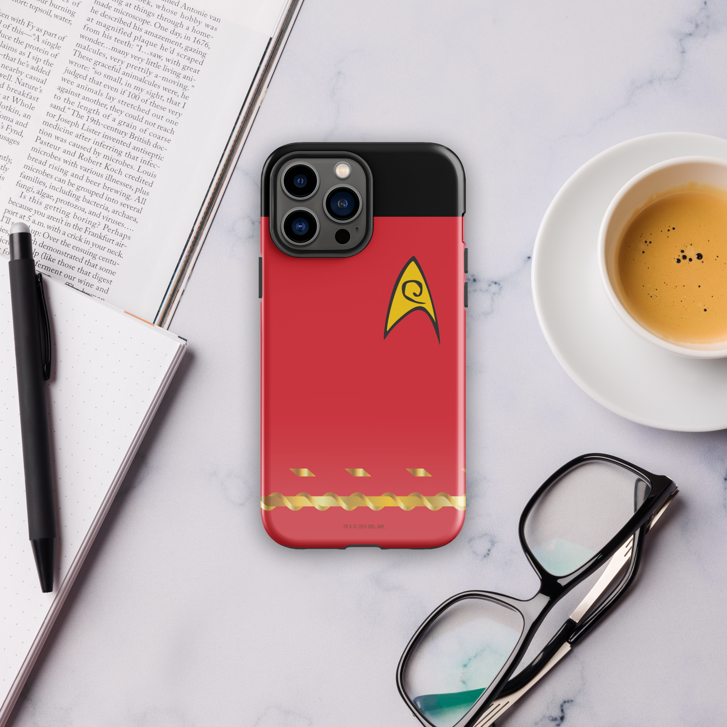 Star Trek Rote Sternenflottenkommando Rang Tough Phone Case - iPhone