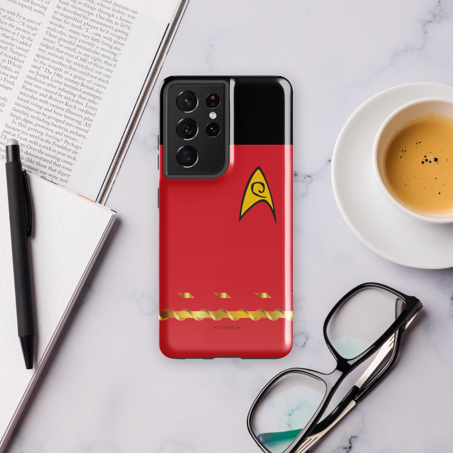 Star Trek Rote Sternenflottenkommando Rang Tough Telefon Fall - Samsung