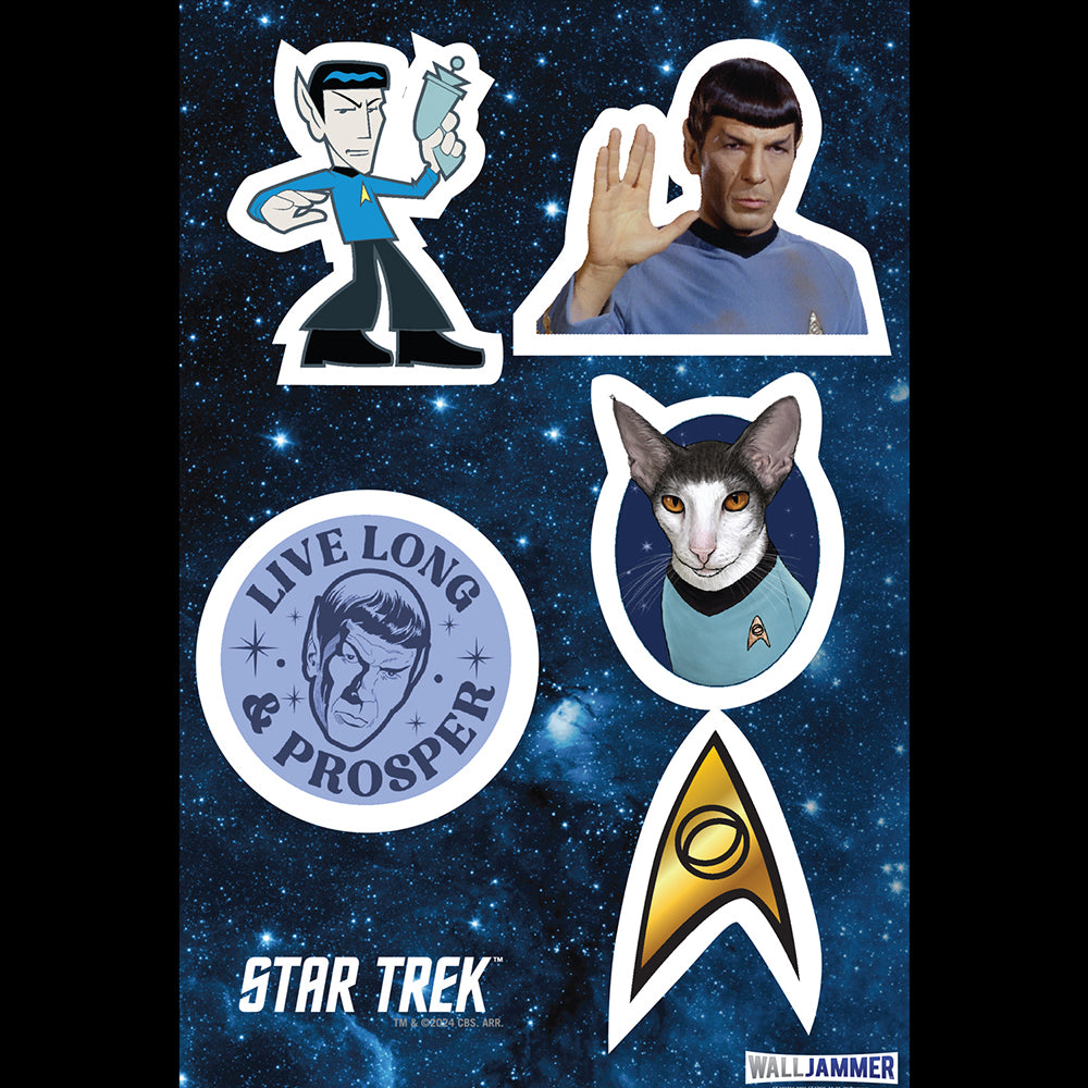 Star Trek: The Original Series Hoja de pegatinas de pared de Spock