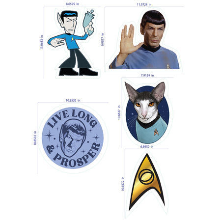 Star Trek: The Original Series Hoja de pegatinas de pared de Spock