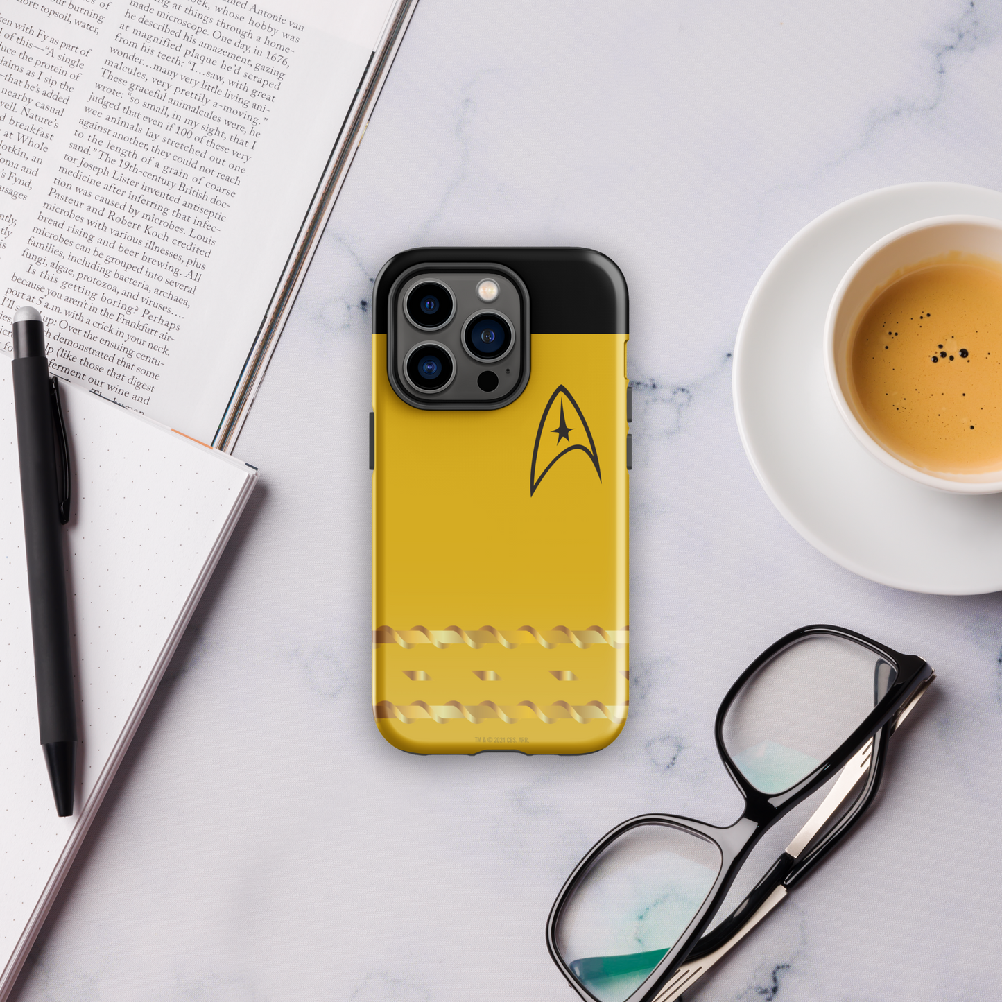 Star Trek Amarillo Starfleet Command Rank Tough Phone Case - iPhone