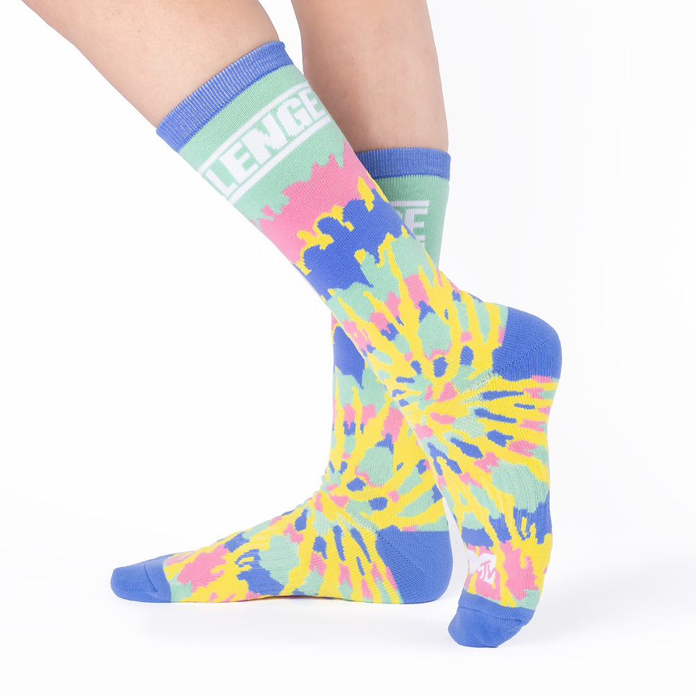 The Challenge Athletic Tie-Dye Crew Socks