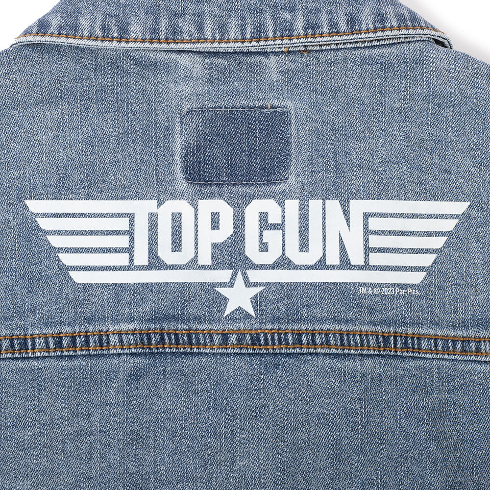 Top Gun Veste en jean imprimée