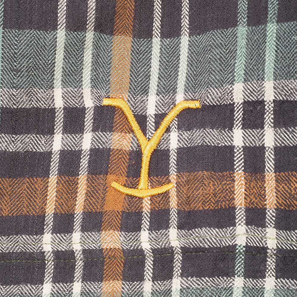 Yellowstone Gesticktes Y Logo Damen's Cabin Jams Flanell-Pyjama Hosen