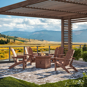 Yellowstone Fire Table & Adirondack Chair Set
