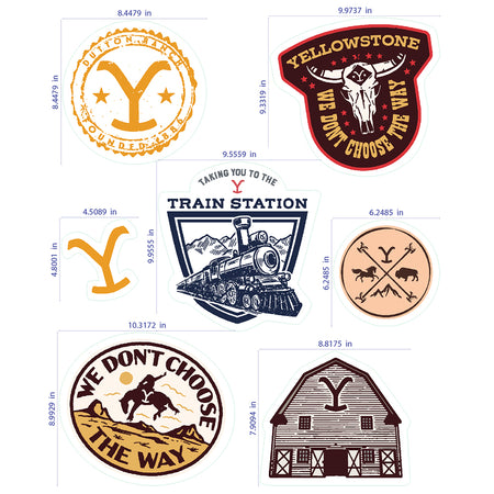 Yellowstone Mur de badges Autocollants