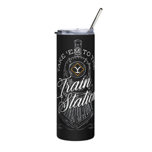 Yellowstone Take 'Em To The Train Station Stainless Steel Tumbler with Straw