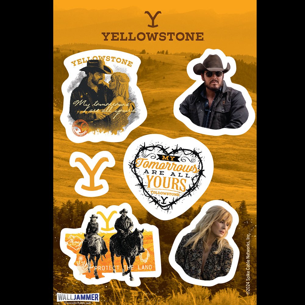 Yellowstone Rip y Beth Wall Pegatinas