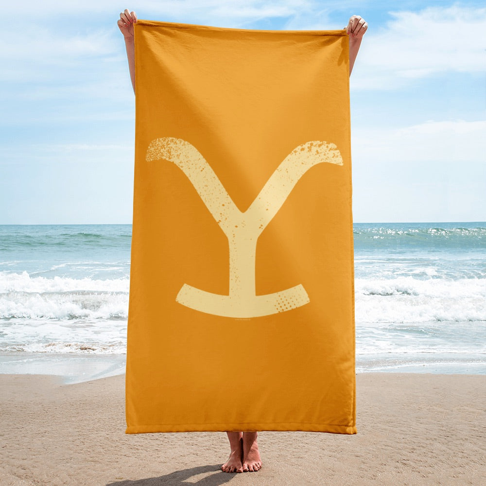 Yellowstone Y Logo Beach Towel