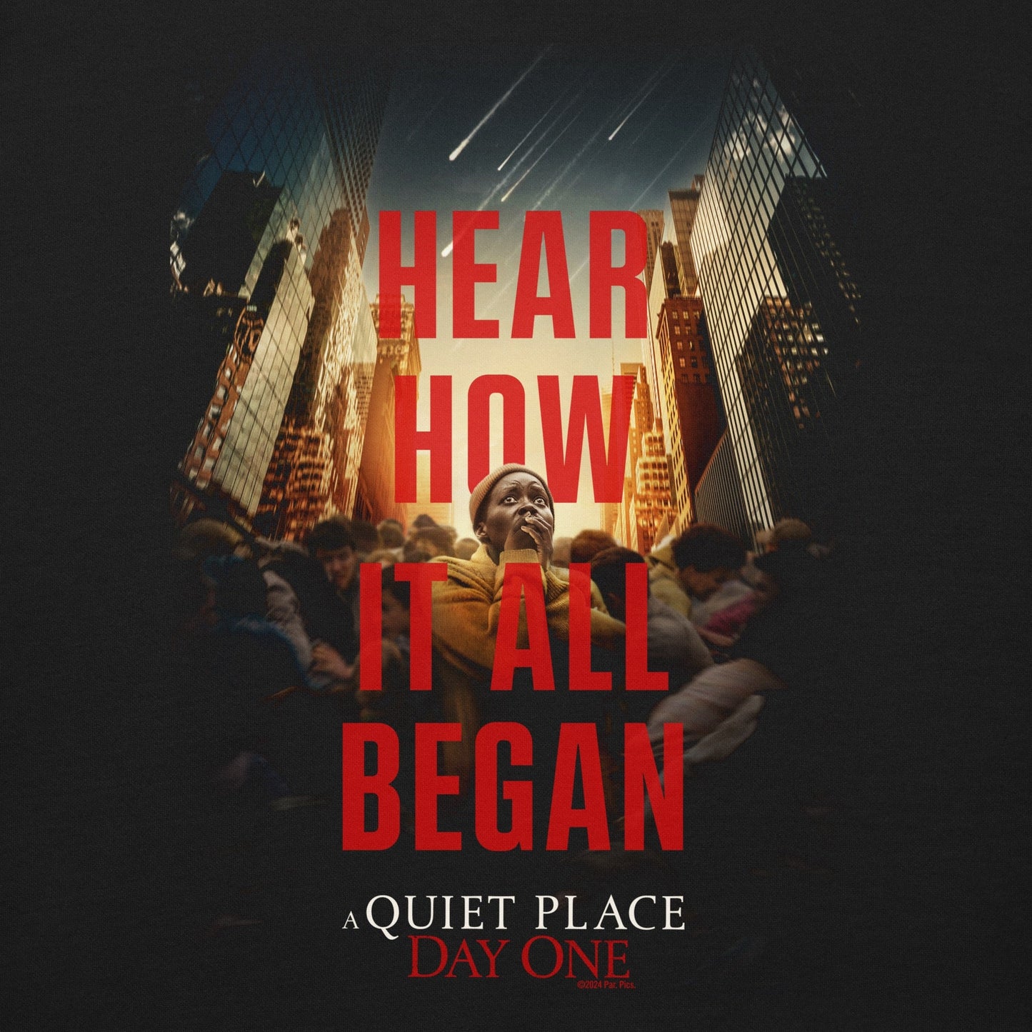 A Quiet Place: Day One Hear How It All Began Poster Unisex Crewneck - Paramount Shop