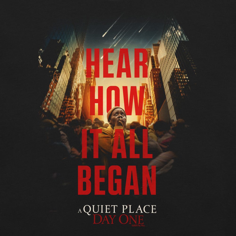 A Quiet Place: Day One Hear How It All Began Poster Unisex T - Shirt - Paramount Shop
