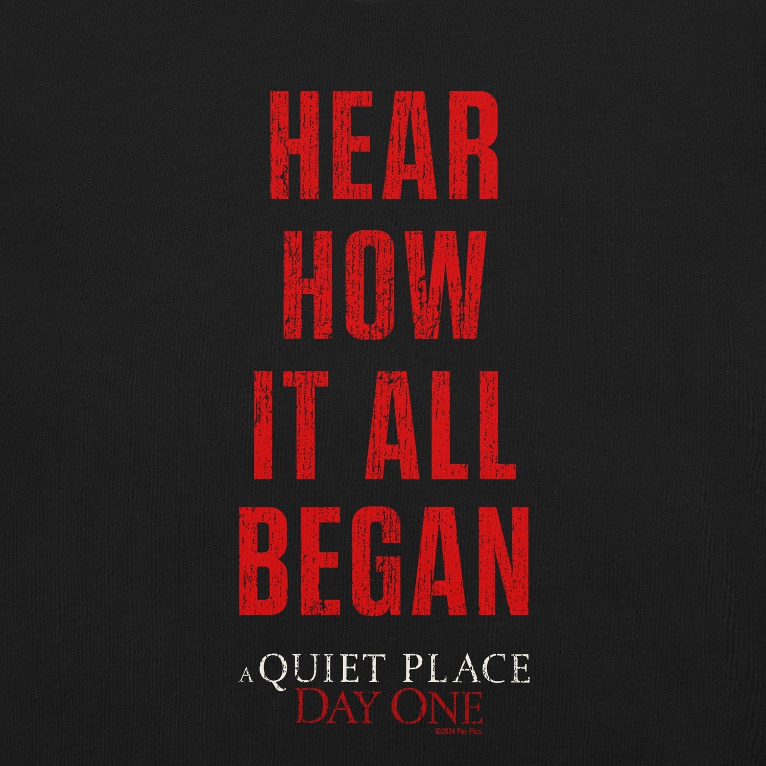 A Quiet Place: Day One Hear How It All Began Sticker - Paramount Shop