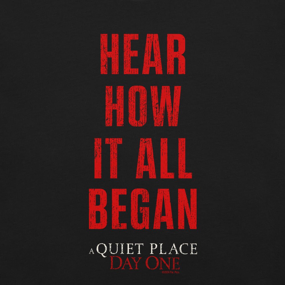 A Quiet Place: Day One Hear How It All Began Unisex T - Shirt - Paramount Shop