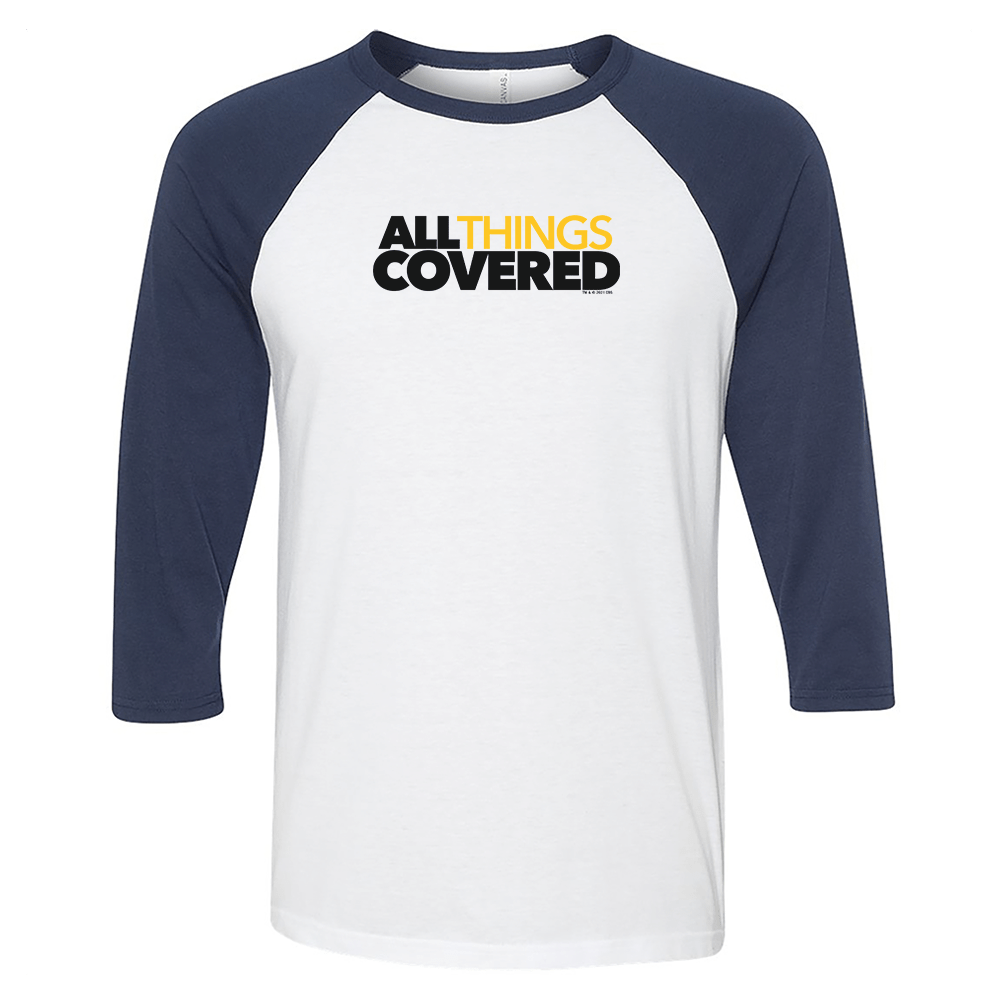 All Things Covered Podcast Logo 3/4 Sleeve Baseball T - Shirt - Paramount Shop